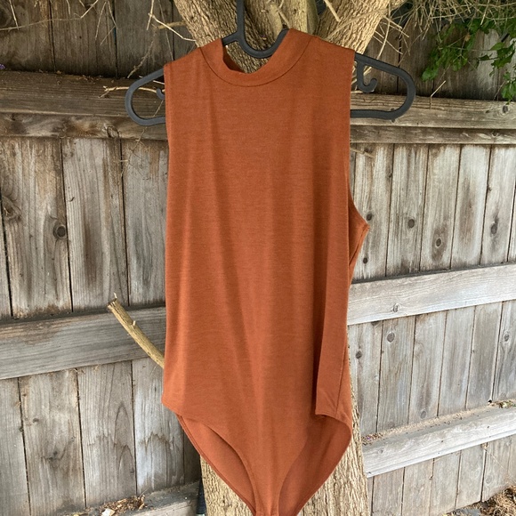 Rust Brown Turtle Neck Body Suit by Forever 21 - Picture 2 of 5